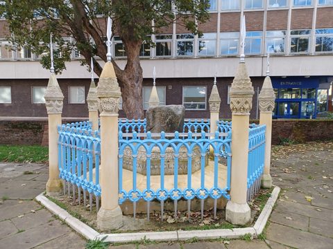 The Coronation Stone outside the Guildhall, High Street, Kingston upon Thames
